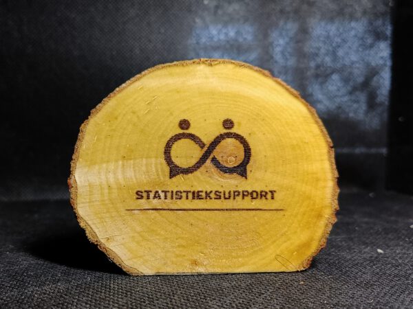 Bedrijfslogo op houten schijf staand - Afbeelding 2